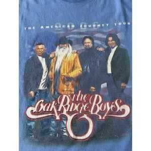 Oak Ridge Boys 2006 Tour T Shirt Mens Large Blue Country Gospel Band Concert Tee